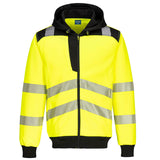 PW327 - Sudadera con capucha de alta visibilidad PW3 con cremallera