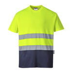 S173 - Tvåfärgad Bomulls T-shirt
